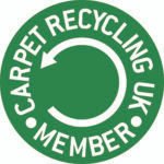 Carpet Recycling UK Member Logo - green circle with white text