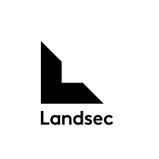 Landsec logo - black large letter L with landsec word underneath