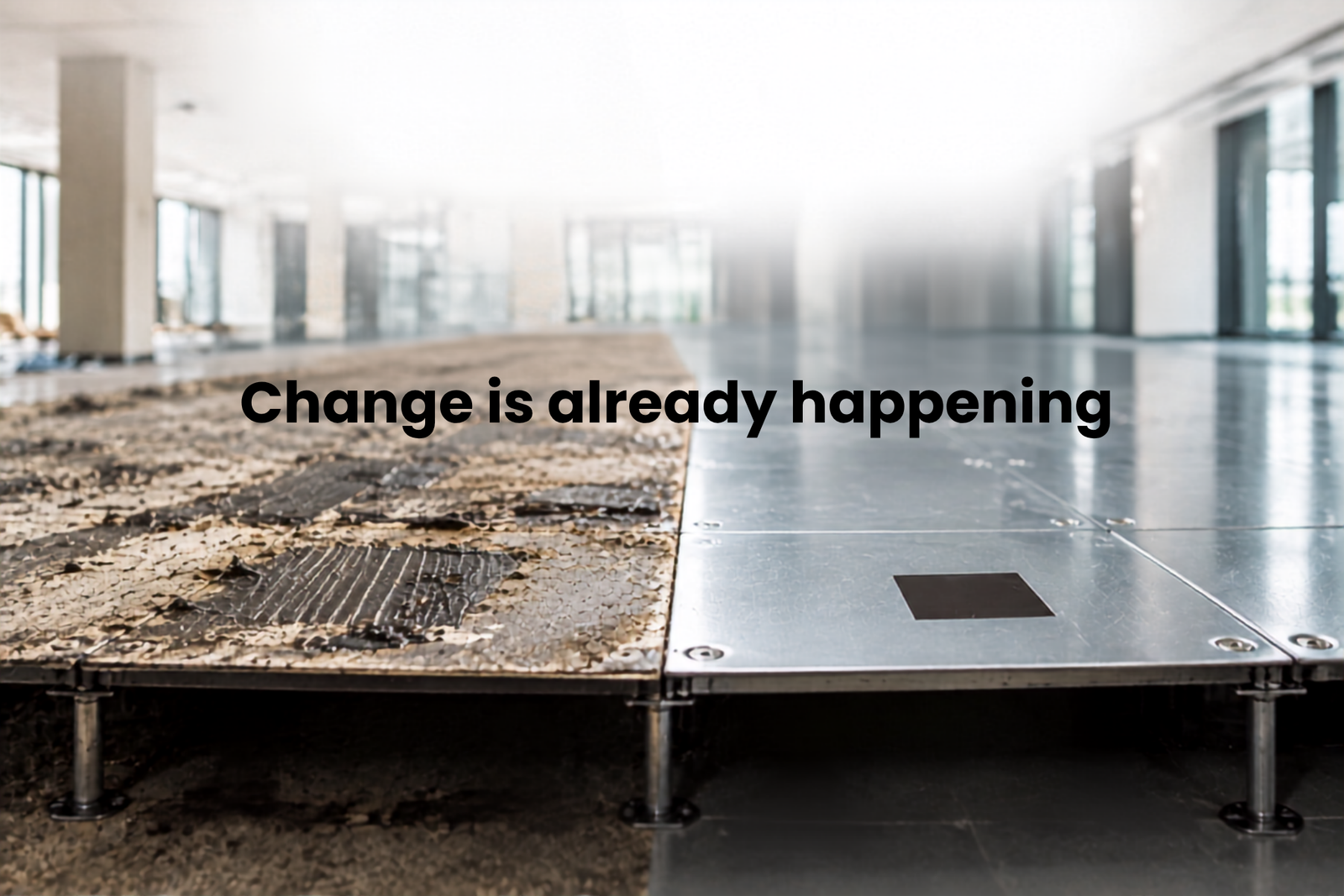 Avoiding contaminated metal raised access flooring