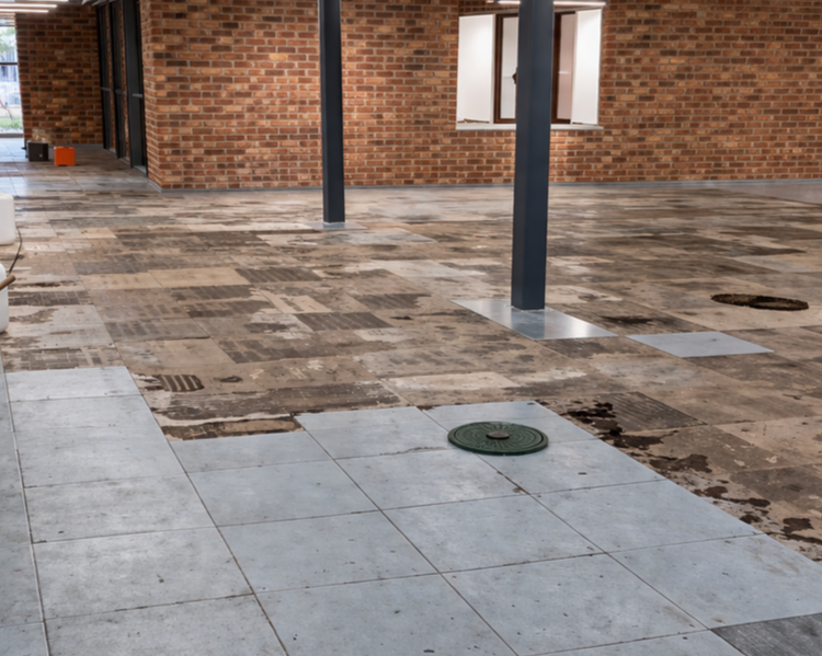 Detac Systems contamintated vs cleaned raised access floor